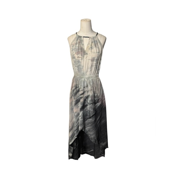 Anthropologie Dip-Dyed Tulip Silk Dress By Gyps 05, High-Low Adorable Size Small - Picture 7 of 13